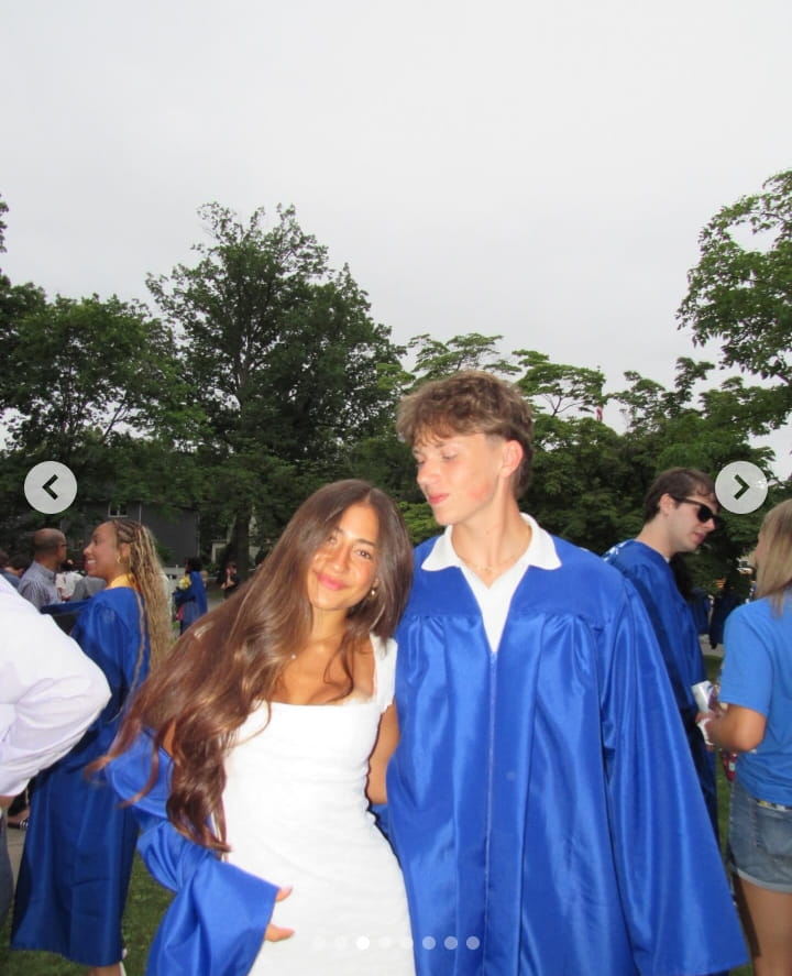 Image - Hudson Cryder, is pictured with his girlfriend, Demetra Dias, at his high school graduation, back in Summer 2025.